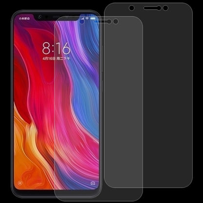 Tempered glass screen protector set with rounded edges for a smartphone, 2-pack