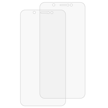 Two clear tempered glass screen protector panels with rounded corners, 2-pack