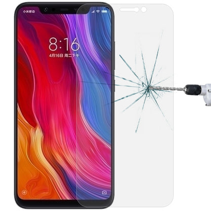 Tempered glass screen protector film for Xiaomi Mi 8, clear 2.5D