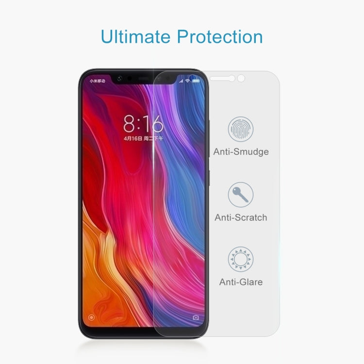 Tempered glass screen protector film with anti-smudge, anti-scratch, anti-glare
