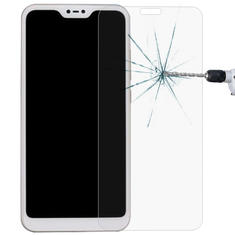 Tempered glass screen protector film for a smartphone, clear with a 2.5D curved edge