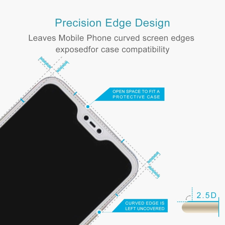 Tempered glass screen protector with open-edge design for curved screen compatibility