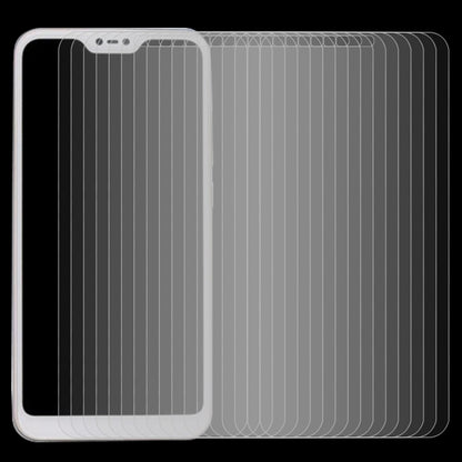 Stacked tempered glass screen protector films set, clear 2.5D curved edges, 50 pack