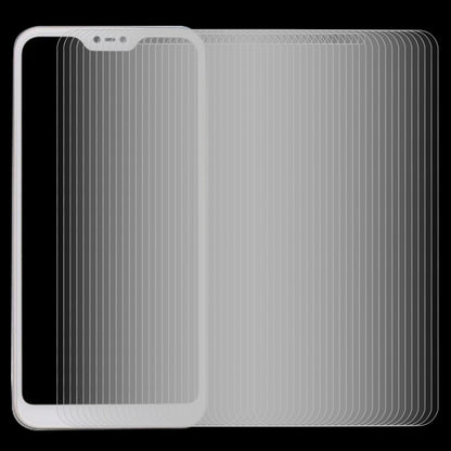Pack of clear 2.5D tempered glass screen protectors, multiple films shown