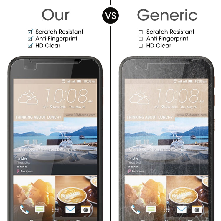 Tempered glass screen protector comparison on smartphone screens: our vs generic
