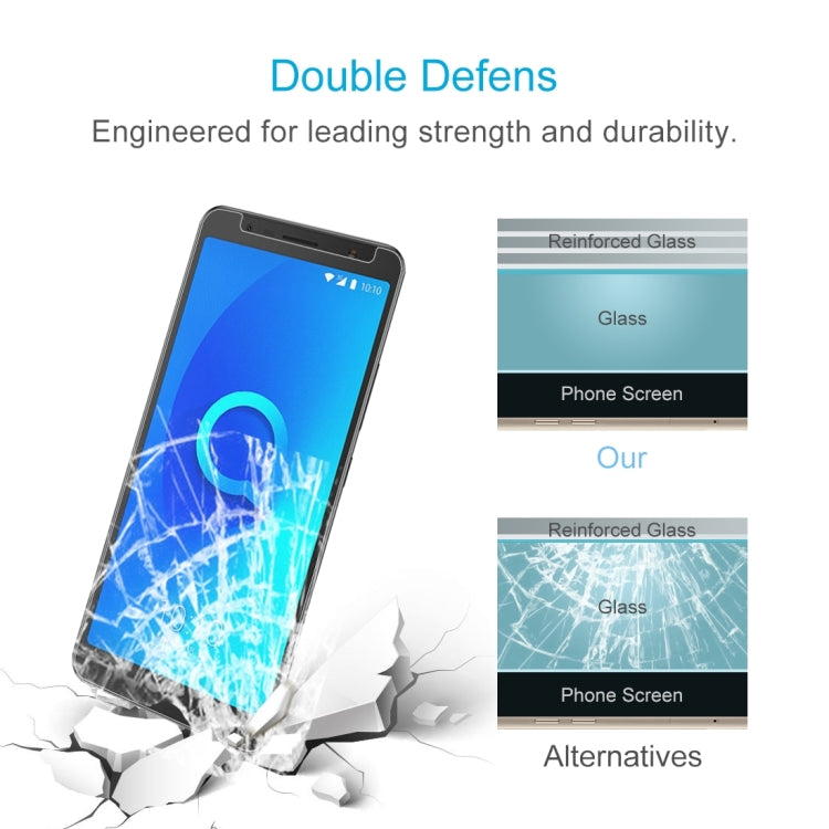 Tempered glass screen protector showing reinforced glass layer for phone display