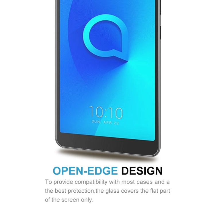 Tempered glass screen protector with open-edge design covering the flat screen area
