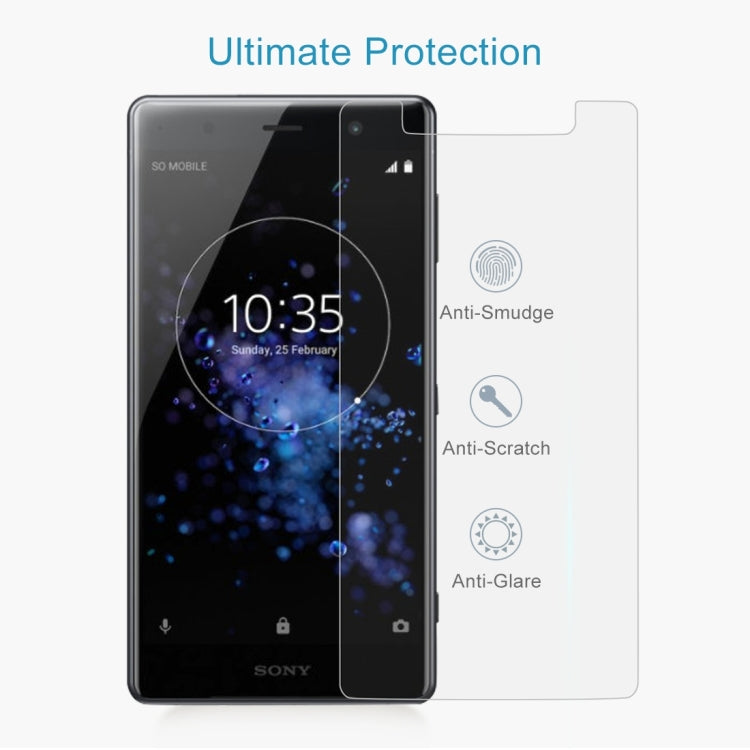 Tempered glass screen protector film for Sony Xperia XZ2 Premium with anti-smudge and anti-glare