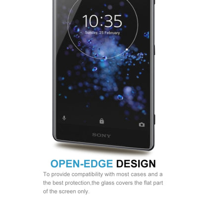 Tempered glass screen protector film with open-edge design for Sony Xperia XZ2 Premium