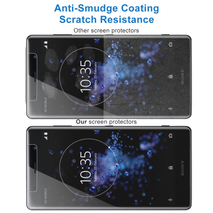 Tempered glass screen protector film for Sony Xperia XZ2 Premium with anti-smudge coating