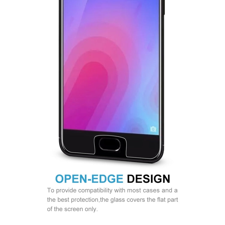 Tempered glass screen protector film with open-edge cutout for phone screen area