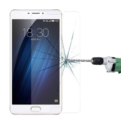 Tempered glass screen protector applied to a smartphone screen, cracked from impact
