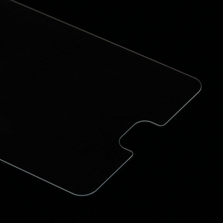 Tempered glass screen protector cut to fit, with rounded corners and speaker cutout