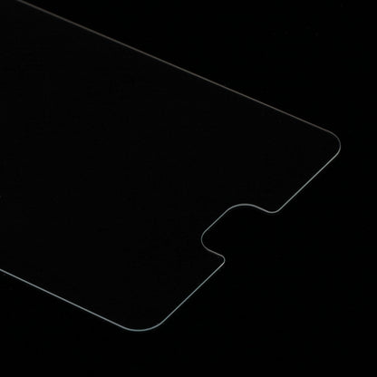 Tempered glass screen protector cut to fit, with rounded corners and speaker cutout