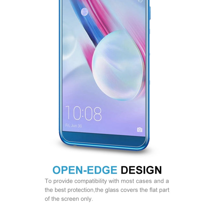 Open-edge design tempered glass screen protector film covering the flat screen area
