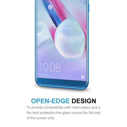 Open-edge design tempered glass screen protector film covering the flat screen area