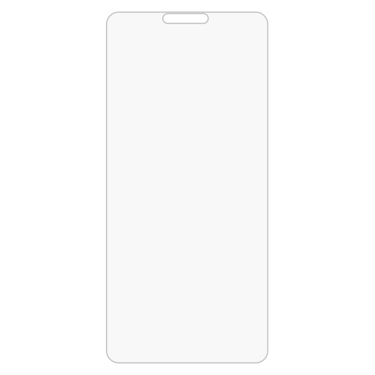 Clear tempered glass screen protector sheet with cutout for phone earpiece