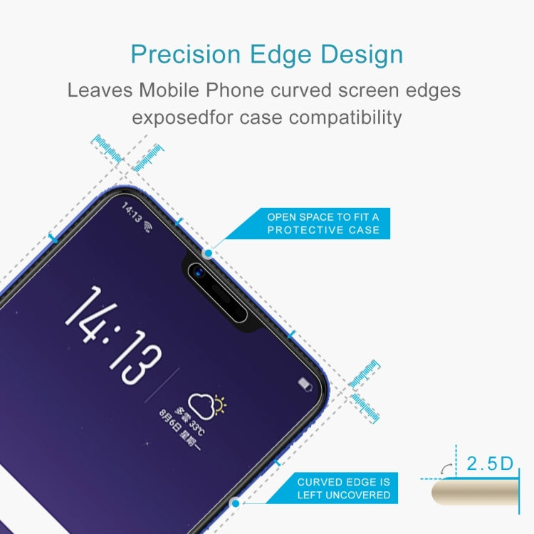 2.5D curved tempered glass screen protector with open space for protective case