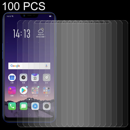 Tempered glass screen protectors (100-pack) for OPPO AX5, front display coverage