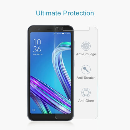 Tempered glass screen protector on smartphone display with anti-scratch and anti-smudge