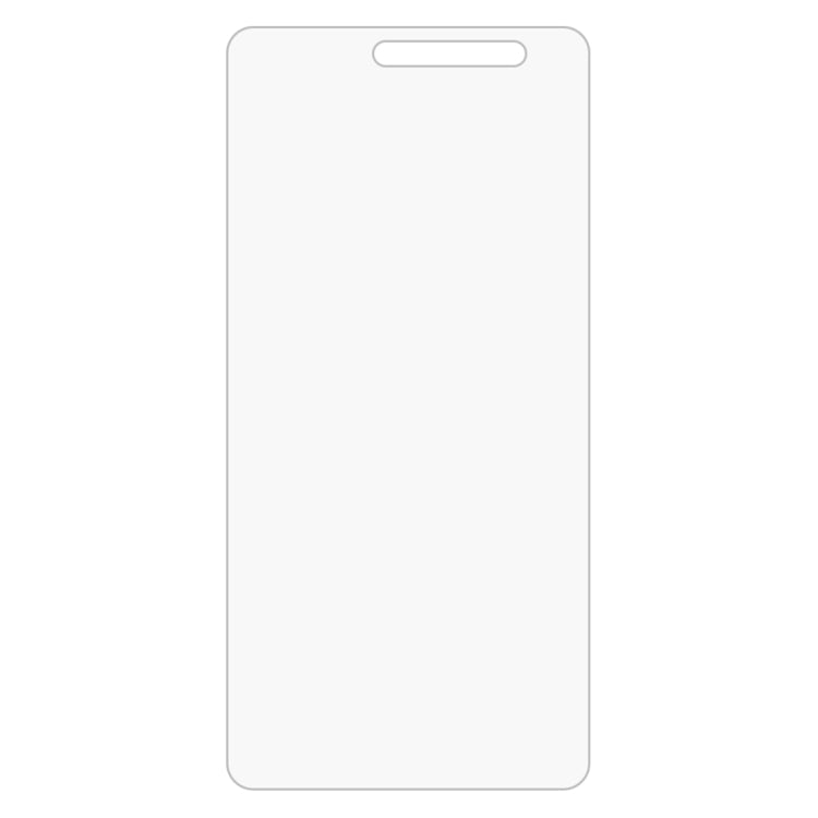 Tempered glass screen protector, clear rectangular sheet with rounded corners