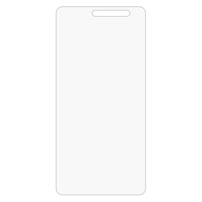 Tempered glass screen protector, clear rectangular sheet with rounded corners