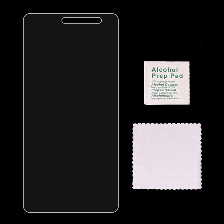 Tempered glass screen protector set with alcohol prep pad and cleaning cloth