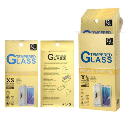 Tempered glass screen protector retail boxes marked 9H and premium tempered glass