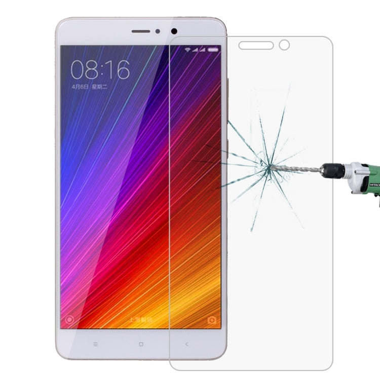 Tempered glass screen protector film for Xiaomi Mi 5s Plus, clear with curved edges