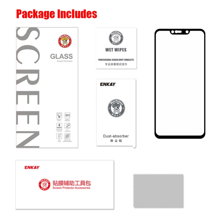 Box contents for full-glue tempered glass screen protector for Huawei Mate 20 Lite