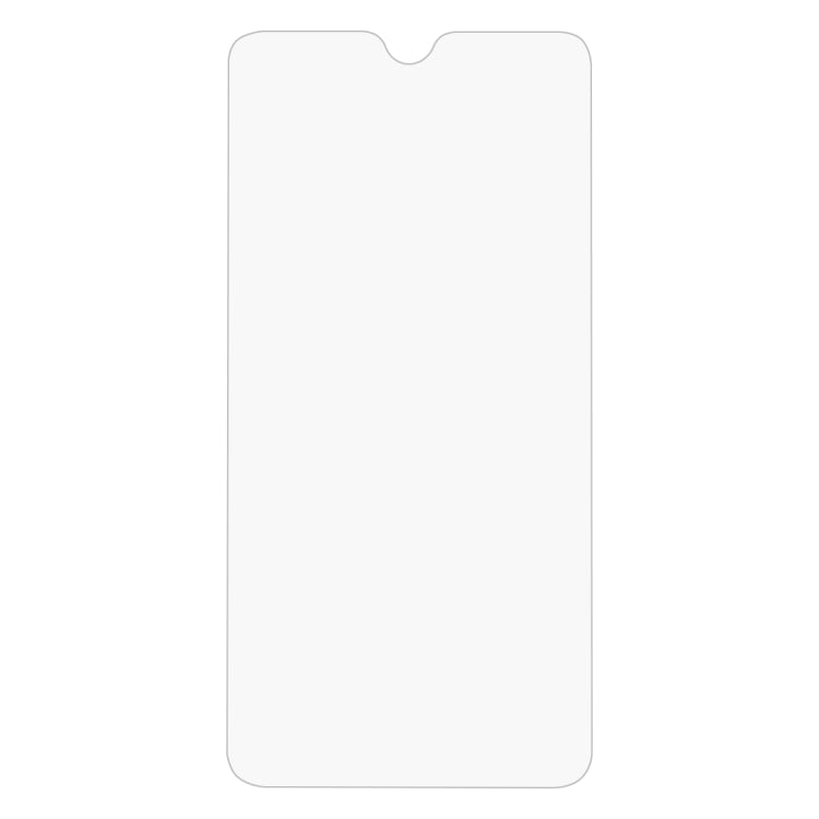 Tempered glass screen protector panel with rounded corners, plain front view