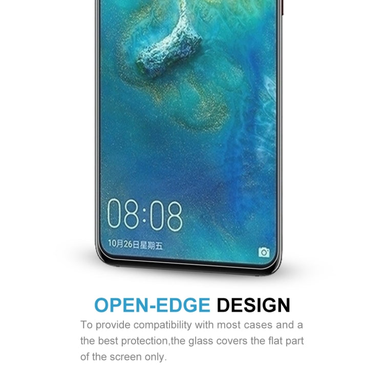 Tempered glass screen protector covering a smartphone display with open-edge design