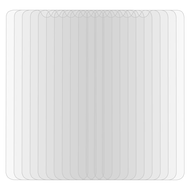Pack of clear 2.5D tempered glass screen protectors, multiple sheets