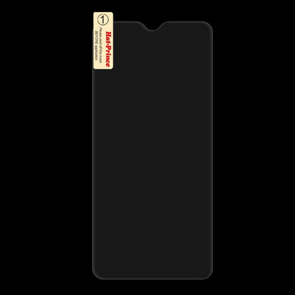 Black tempered glass screen protector sheet with curved top notch for sensors