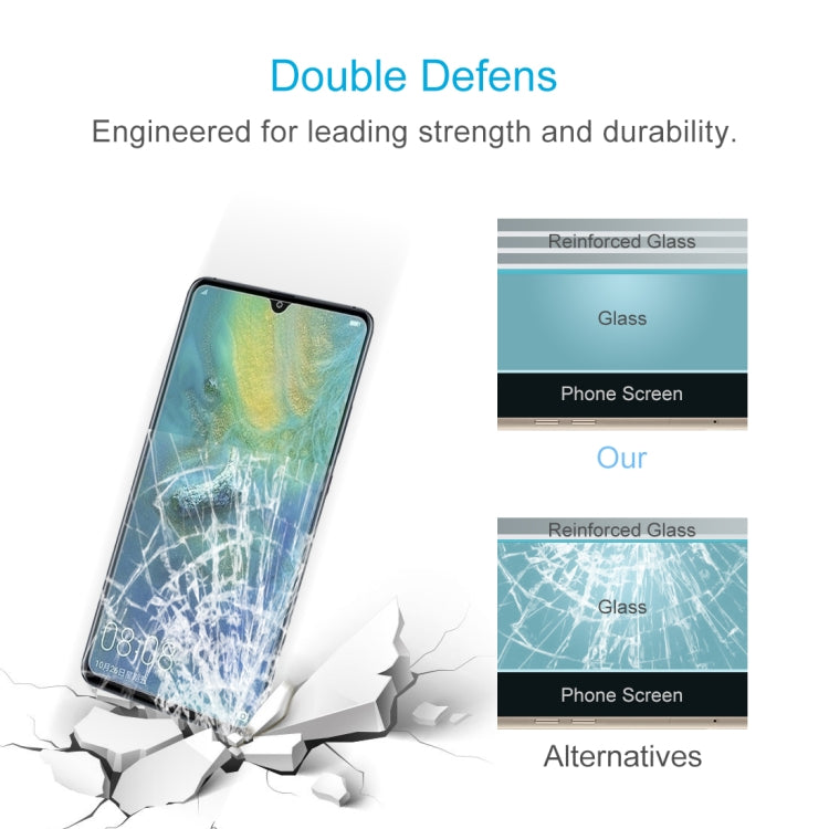 Tempered glass screen protector demonstrating reinforced impact resistance with shattered glass