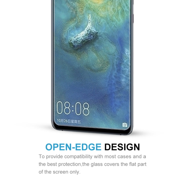 Clear tempered glass screen protector designed for open-edge compatibility with phone screen