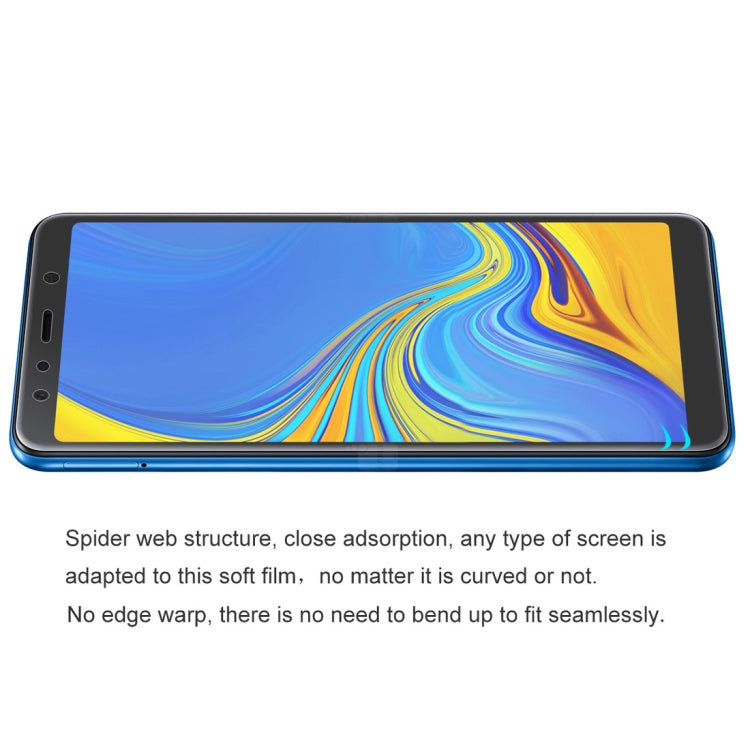 Hydrogel full-screen screen protector film applied on Samsung Galaxy A7 (2018)