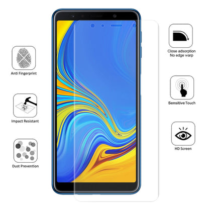 Hydrogel screen protector film for Samsung Galaxy A7 (2018), anti-fingerprint and touch-ready