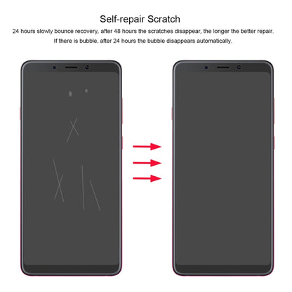 Self-repair hydrogel screen protector film for Samsung Galaxy A9 (2018) with scratch marks