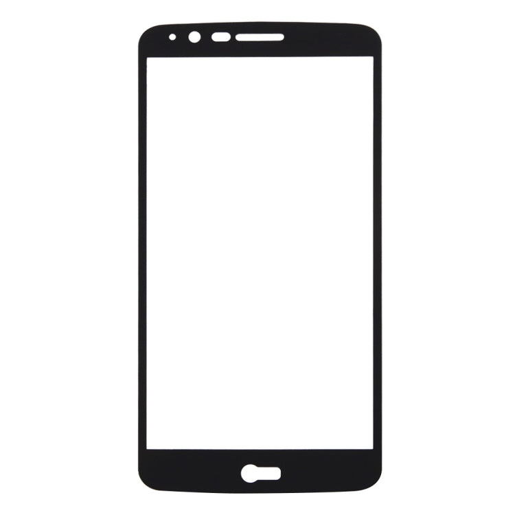 Black full-screen tempered glass screen protector film with top speaker cutouts