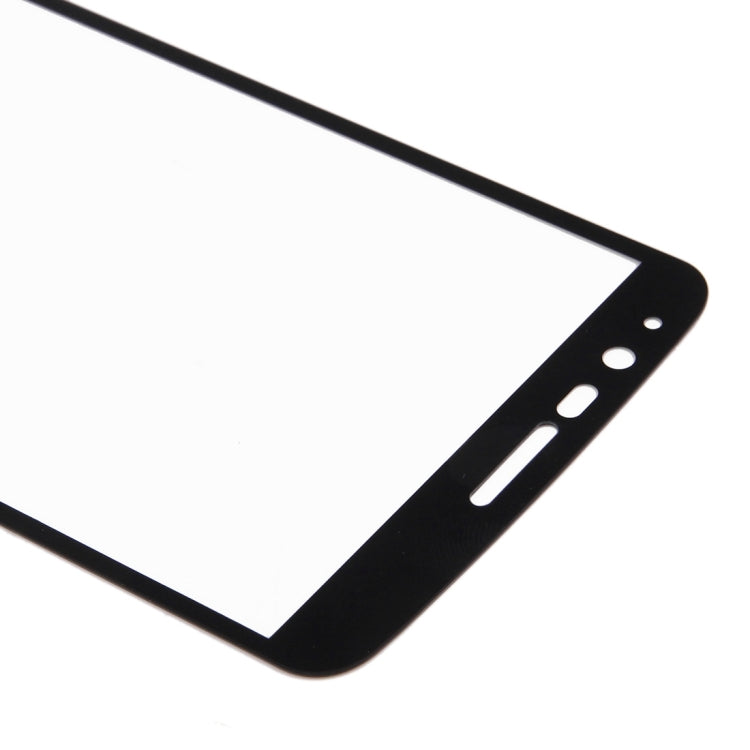 Edge detail of black tempered glass screen protector film with side cutouts