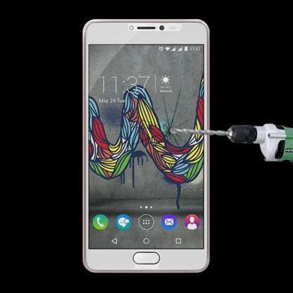 Tempered glass screen protector applied to a smartphone display, clear and curved