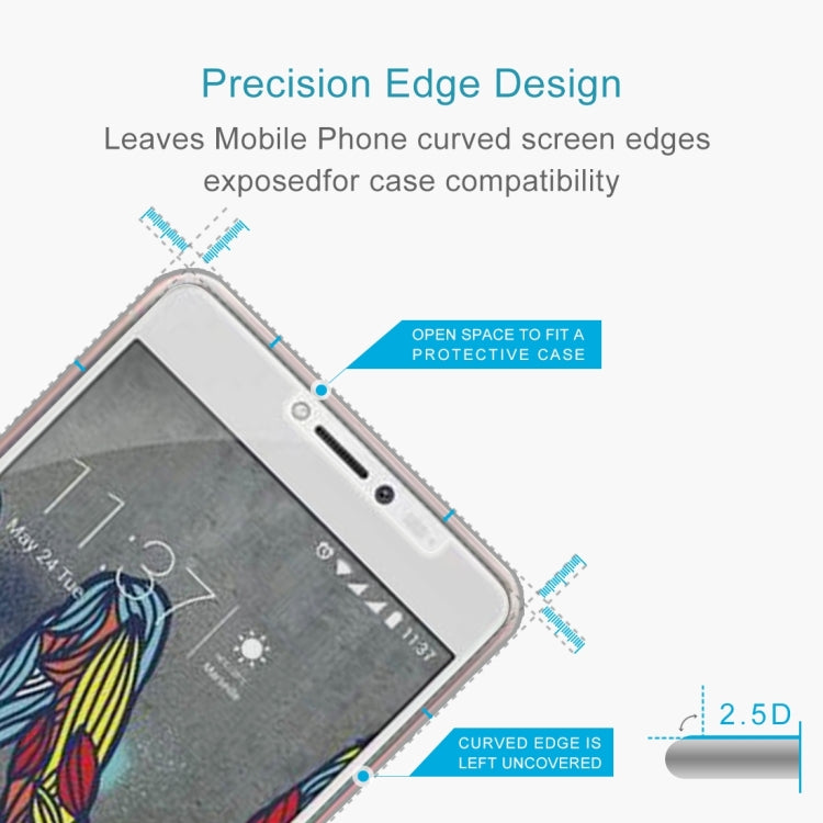 Curved tempered glass screen protector with open edge for case compatibility