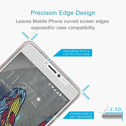 Curved tempered glass screen protector with open edge for case compatibility