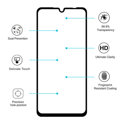 Clear tempered glass screen protector with anti-dust, HD clarity, fingerprint resistance