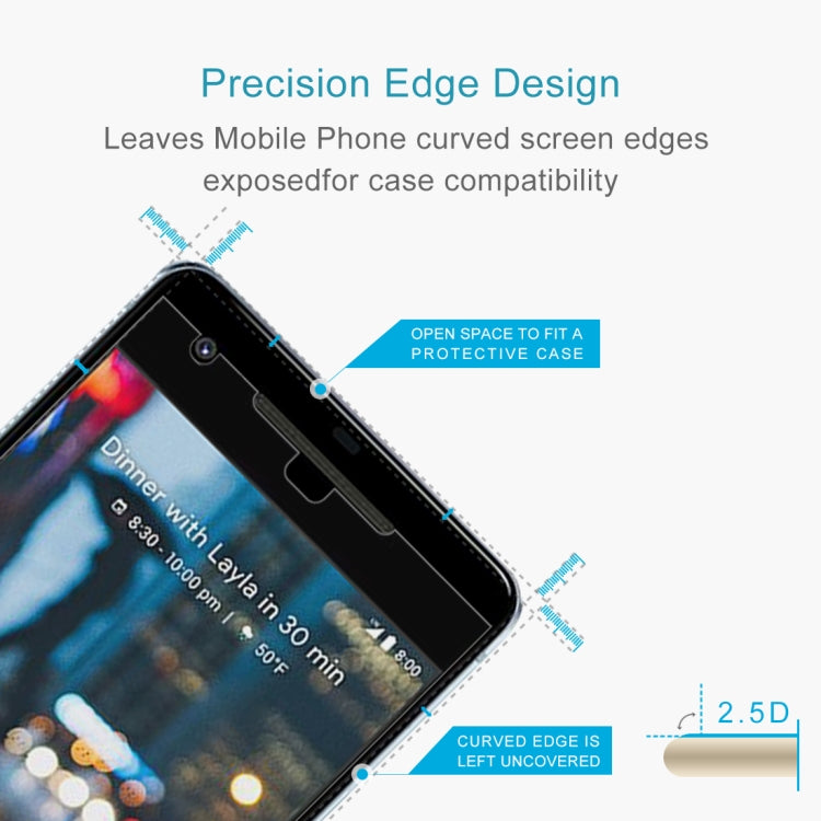 Tempered glass screen protector for Google Pixel 2 XL with 2.5D rounded edge