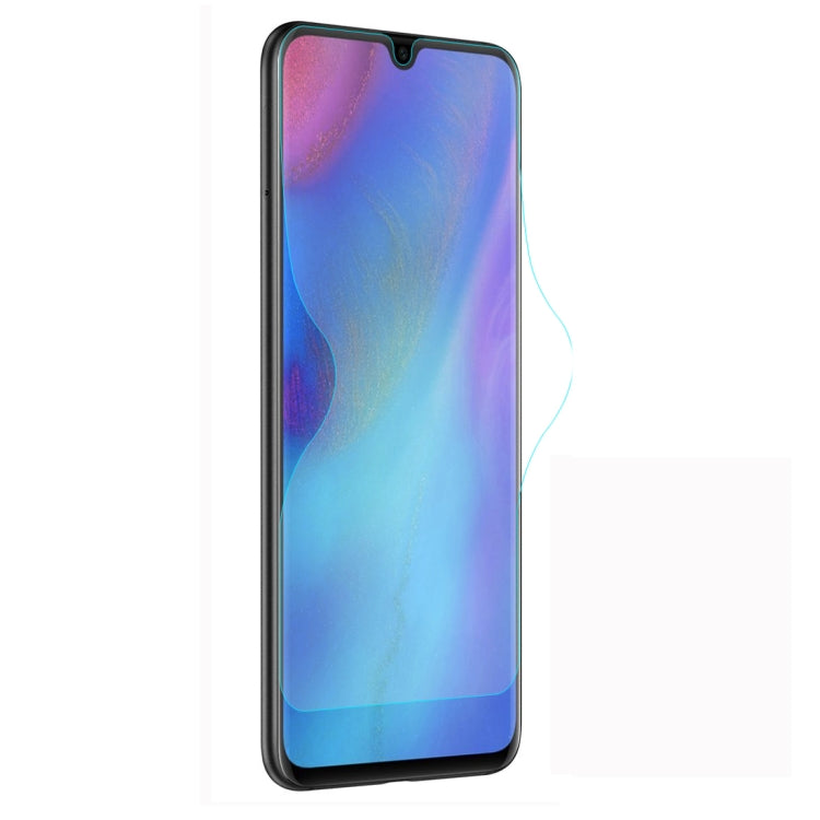Full screen hydrogel phone screen protector film for a Huawei P30 Lite, clear