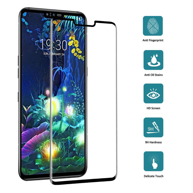 Tempered glass screen protector film for LG V50 ThinQ 5G with edge-to-edge coverage