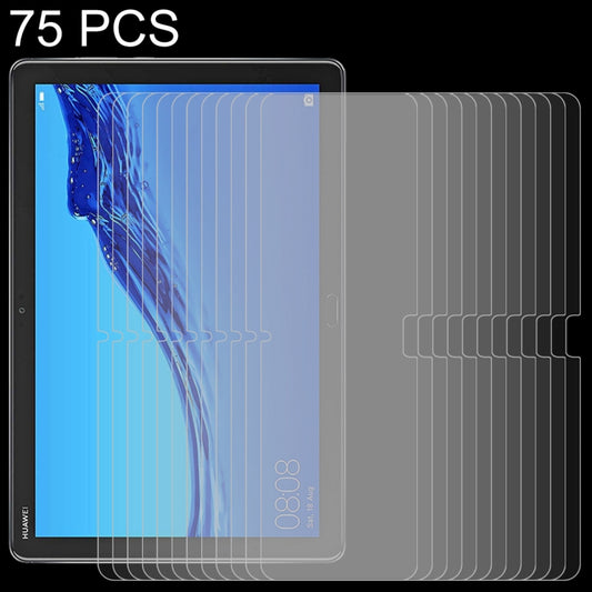 Tempered glass screen protector film set, 75 pack, for tablet display, clear layers