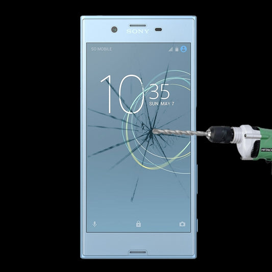 Tempered glass screen protector for Sony Xperia XZs, impact test with cracked screen